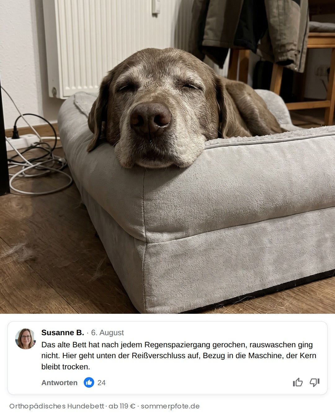 Anzeigenmotiv Hygiene: Bezug abnehmbar, waschbar
