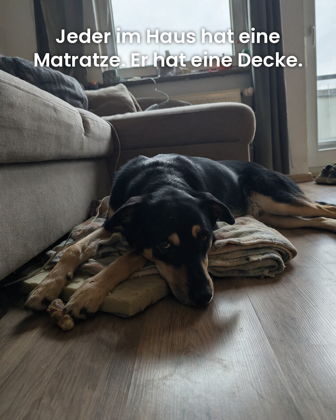 Anzeigenmotiv Matratze statt Decke