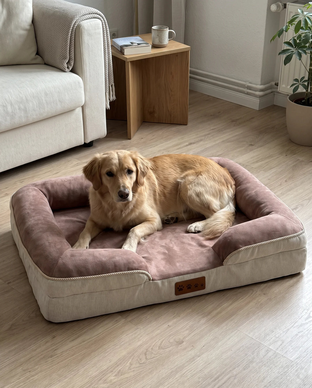 Hundebett in Beige, Produktansicht