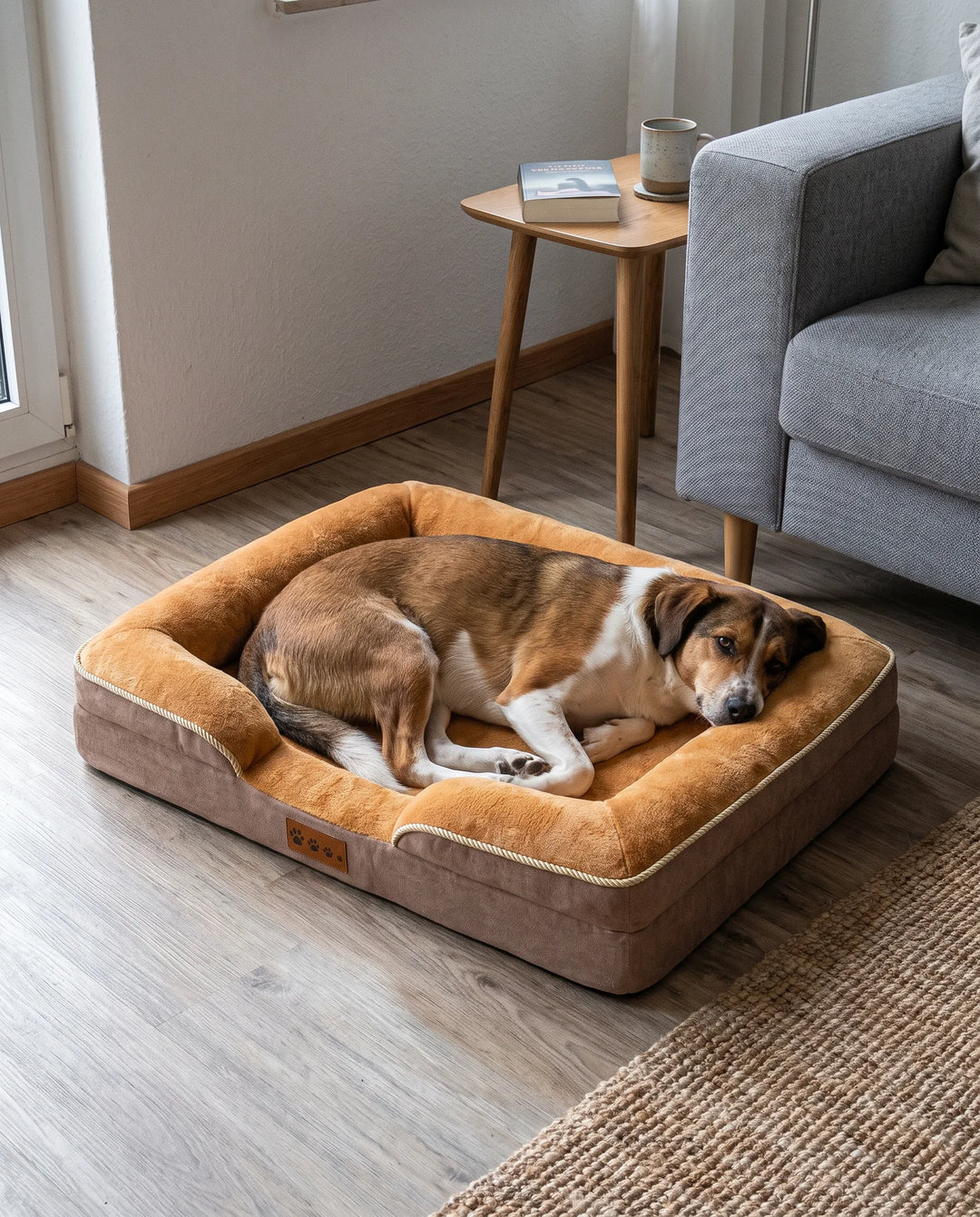 Hundebett in Khaki, Produktansicht