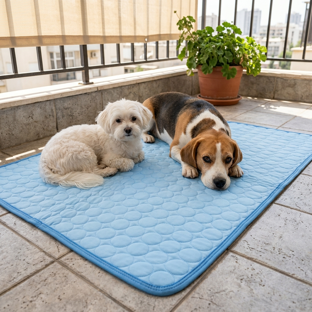 Sommerpfote Eisseide-Kühlmatte für Hunde – Lifestyle