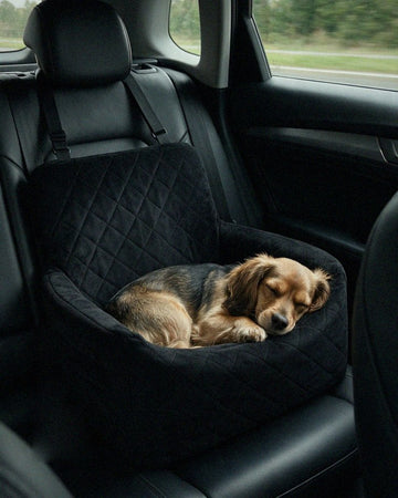 Hund liegt ruhig im Nestsitz Velours